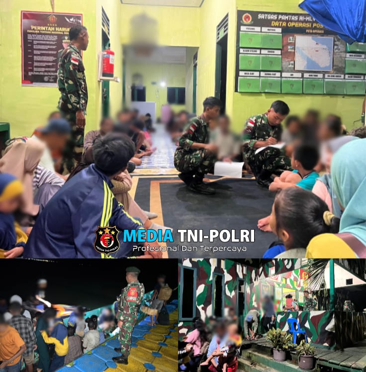 Satgas Pamtas Yonarmed 11 Kostrad Gagalkan Penyelundupan 57 Orang CPMI Ilegal Tujuan Tawau, Malaysia