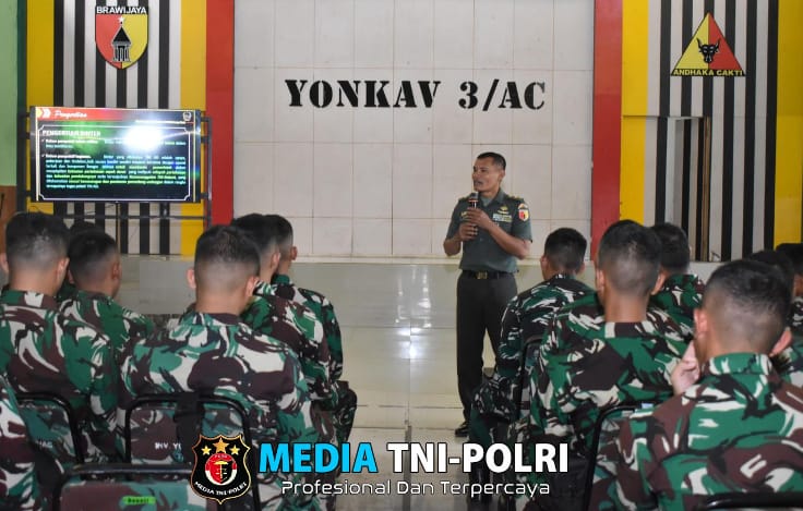 Yonkav 3/AC Tingkatkan Kemampuan Tempur Melalui Pelatihan Teritorial dari Kasdim 0818