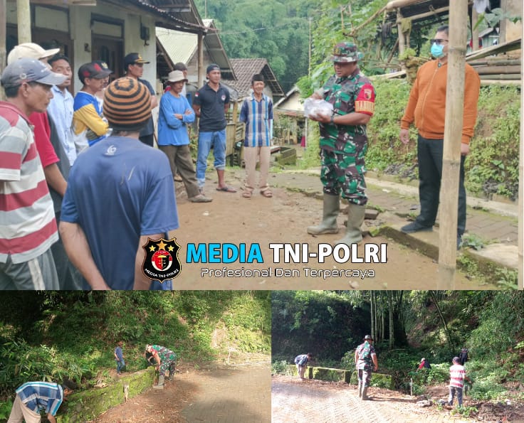 Cegah Demam Berdarah, Babinsa Wonorejo Bersama Warga Gelar Kerja Bhakti