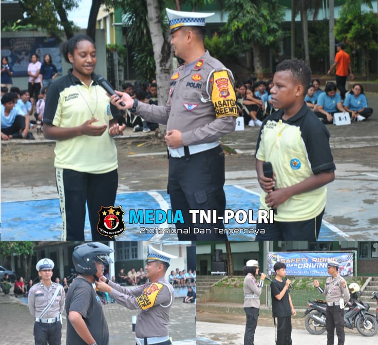 Tekan Angka Kecelakaan di Kalangan Pelajar, Polres Pringsewu Gelar Safety Riding di Sekolah