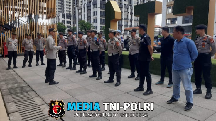 Kapolsek Cikarang Selatan Pimpin Apel Pengamanan Aksi Unjuk Rasa Mahasiswa di Meikarta
