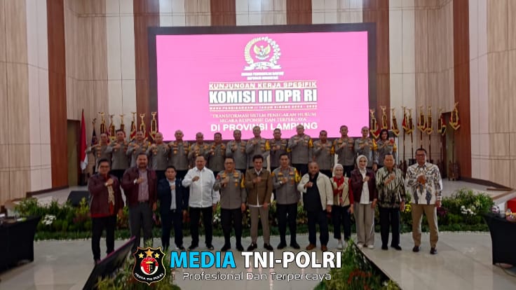 Kapolda Lampung Tegaskan Revitalisasi Subdit Narkoba dan Penguatan Polwan dalam Kunjungan Kerja Komisi III DPR RI