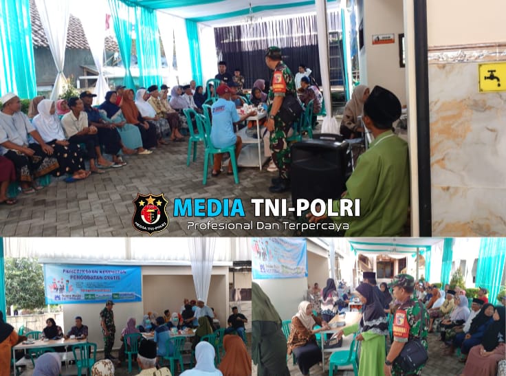 Babinsa Pakukerto Hadiri Pemeriksaan Kesehatan dan Pengobatan Gratis Sambut Ramadhan