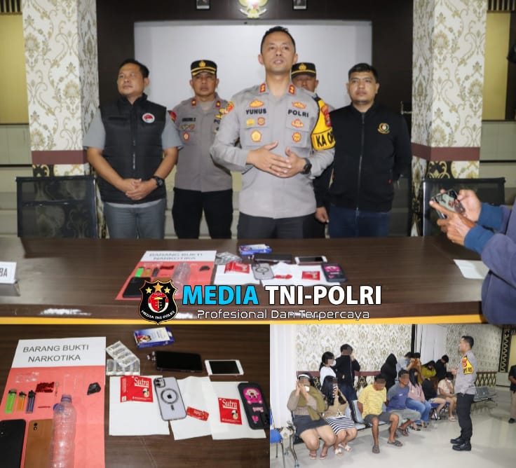 Razia Gabungan Jelang Ramadan, Polres Pringsewu Amankan Dua Pengguna Narkoba dan 13 Pelaku Prostitusi