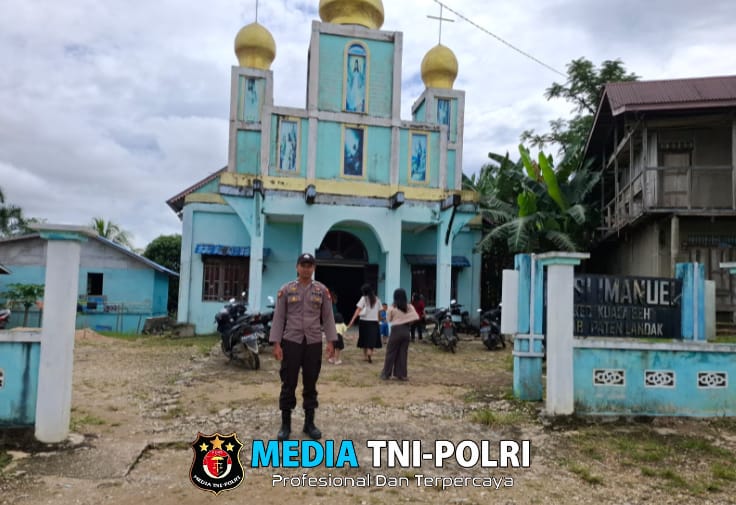 Ciptakan Keamanan, Polsek Kuala Behe Rutin Laksanakan Pengamanan Ibadah Setiap Minggu