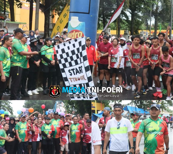 Kapolres Lampung Tengah Hadiri Soekarno Run Bertajuk Event Titik Kumpul di Tugu Kopiah Emas