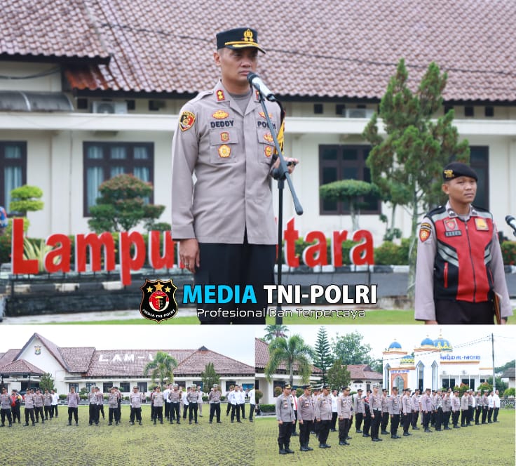 Pimpin Apel Pagi, Kapolres Lampung Utara Tekankan Pengawasan dan Pengendalian Diri Personil