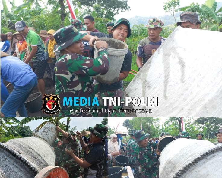 Satgas TMMD yang Sudah Cekatan Dalam Rabat Beton