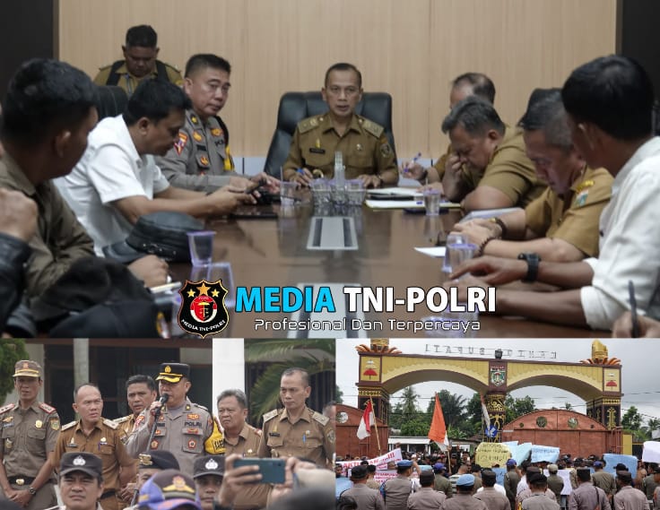 Pastikan Aman Kondusif, Polres Lampung Tengah Amankan Audensi Damai Masyarakat Gunung Agung