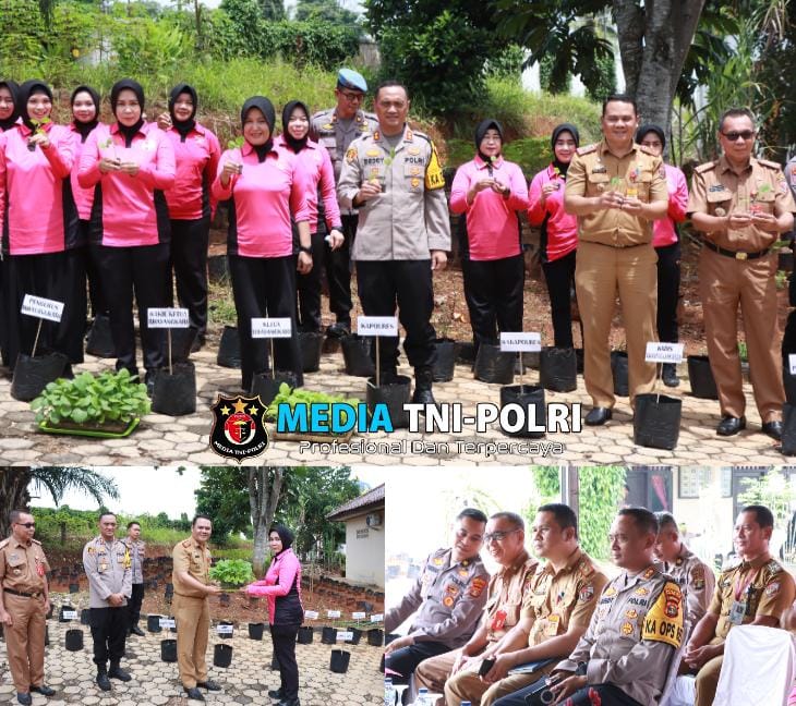 Kapolres Lampung Utara Ikuti Launching Penguatan Program Pekarangan Pangan Lestari