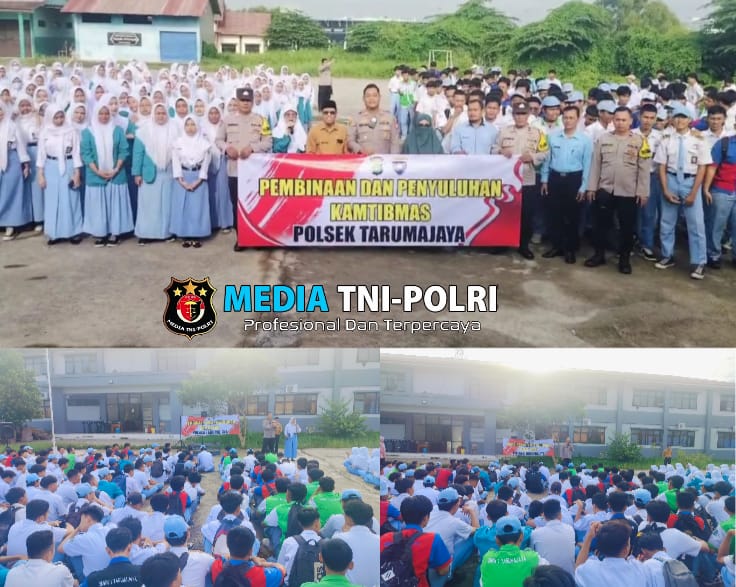 Polsek Tarumajaya Gelar Giat Police Goes To School Pada Siswa SMKN