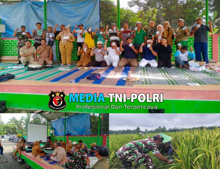 Babinsa Kelurahan Klemunan Dampingi Pertemuan BPP dan Gapoktan Sosialisasi Obat Hama Tikus