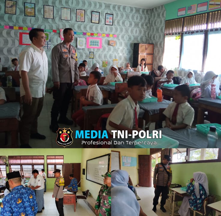 Bhabinkamtibmas Kecamatan Singkawang Utara Monitor Giat Program Pemberian Makan Bergizi Gratis Kepada Penerima Manfaat