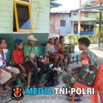 Babinsa Siriwo Memberikan Motivasi dan Semangat Belajar Kepada Anak-anak Kampung Unipo.