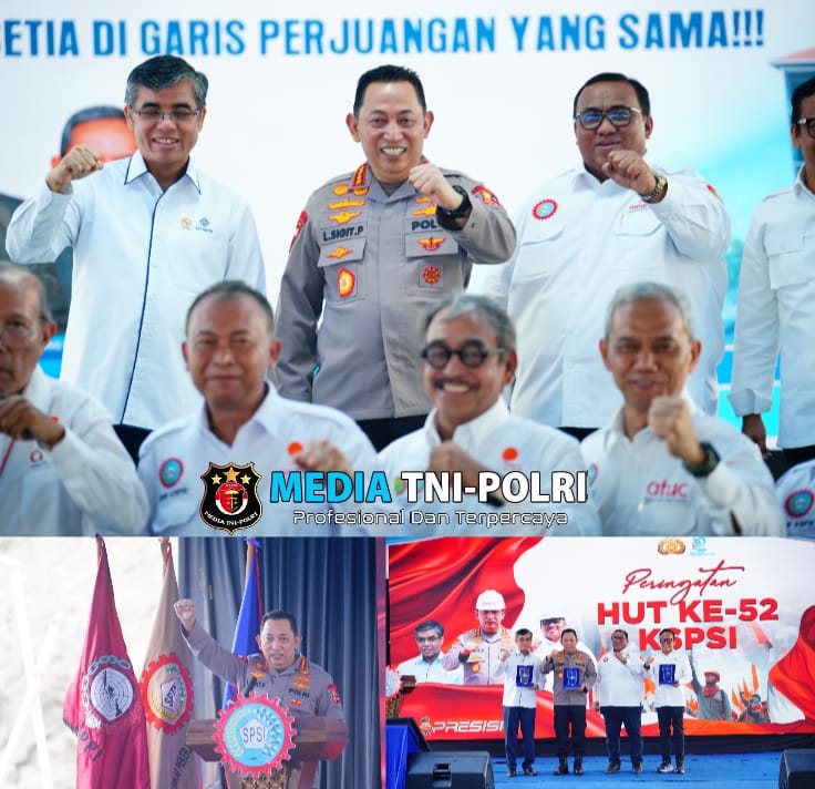 Kapolri Hadiri HUT ke-52 KSPSI, Apresiasi Perjuangan Kalangan Buruh