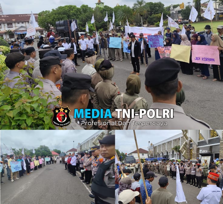 Kabag Ops Polres Lampung Utara Pimpin Pengamanan Aksi Ujuk Rasa Laskar Lampung Indonesia