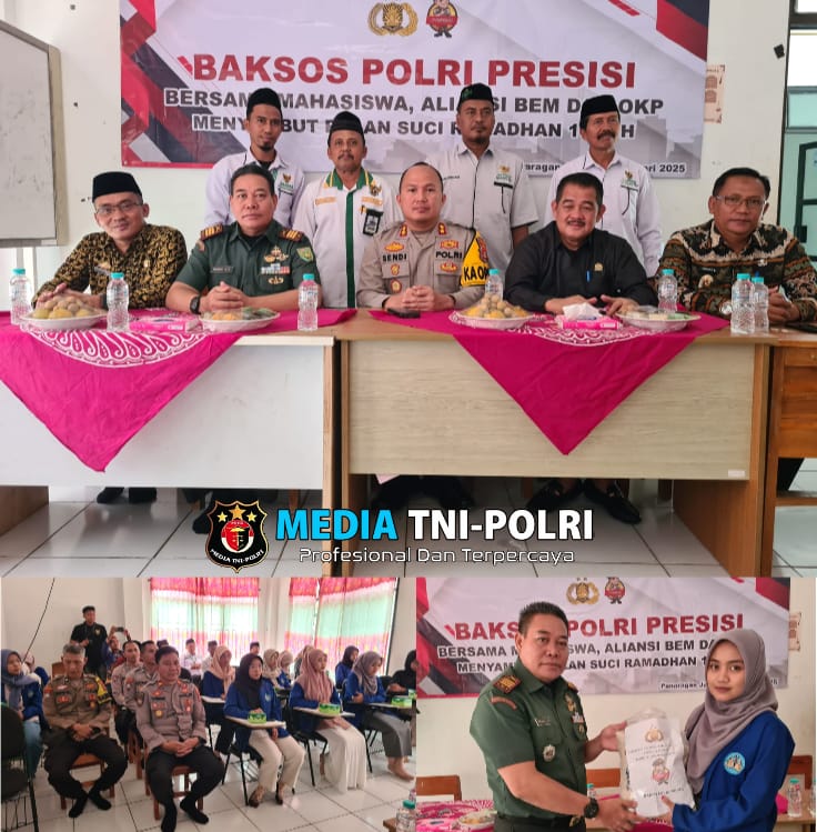 Kapolres Tulang Bawang Barat Pimpin Kegiatan Baksos Polri Presisi Bersama Mahasiswa, Aliansi BEM dan OKP