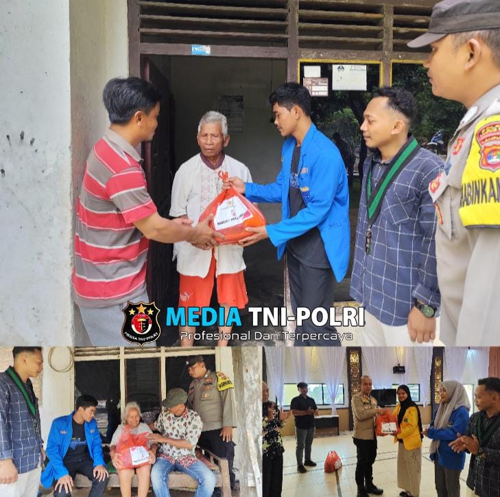 250 Paket Sembako Didistribusikan Polres Lampung Timur Bersama Mahasiswa Dan Aliansi BEM