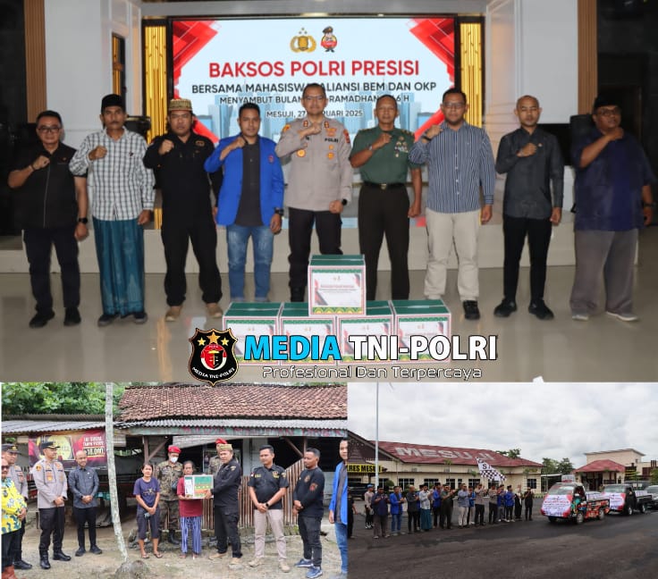 Sambut Bulan Suci Ramadhan Polres Mesuji Gelar Bakti Sosial Bersama Ormas Aliansi Mahasiswa BEM dan OKP
