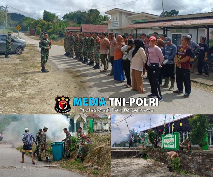 Semangat Kebersamaan, Satgas Yonzipur 5/ABW Karya Bhakti Bersihkan Masjid Sambut Datangnya Bulan Ramadhan