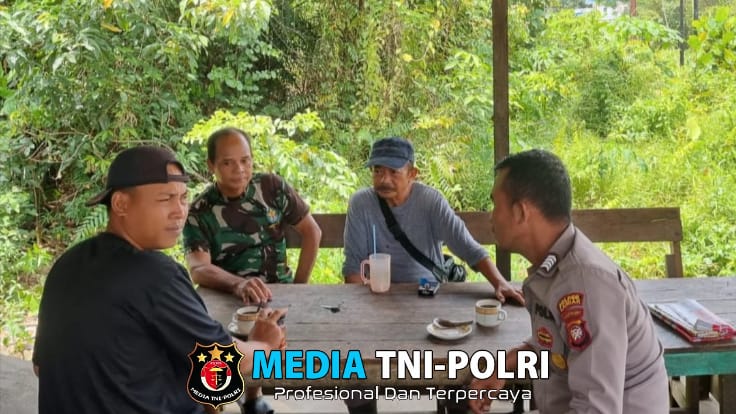 Bhabinkamtibmas Polsek Menjalin Laksanakan Sambang Desa, Sampaikan Pesan Kamtibmas