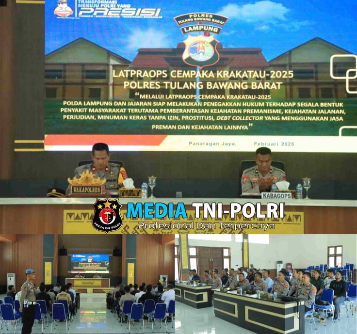 Polres Tulang Bawang Barat Gelar Latihan Pra Operasi ( Latpra Ops ) Operasi Cempaka Krakatau-2025