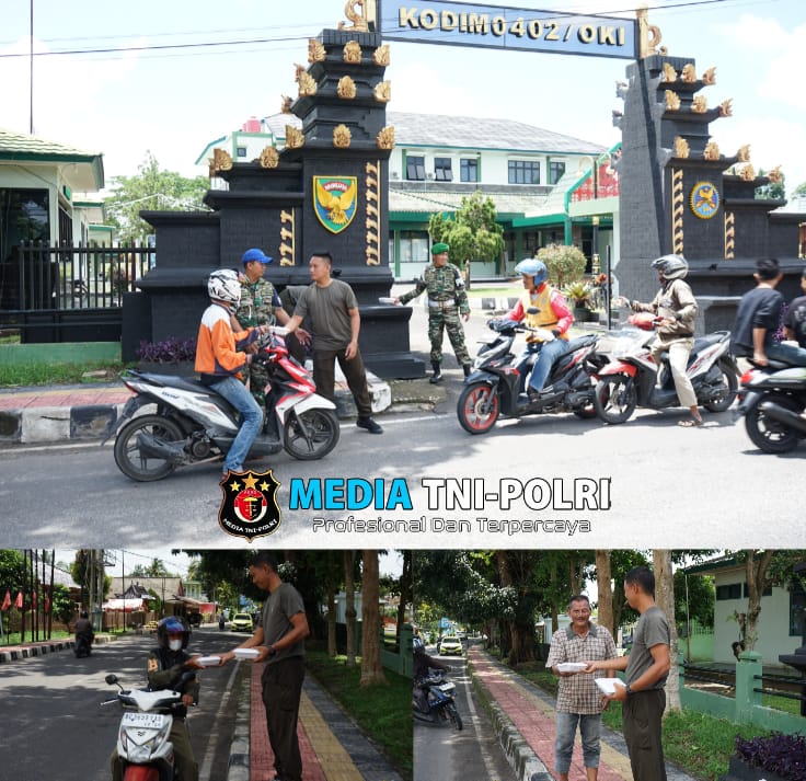 Jelang Ramadhan, Kodim 0402/OKI Laksanakan Jumat Berkah