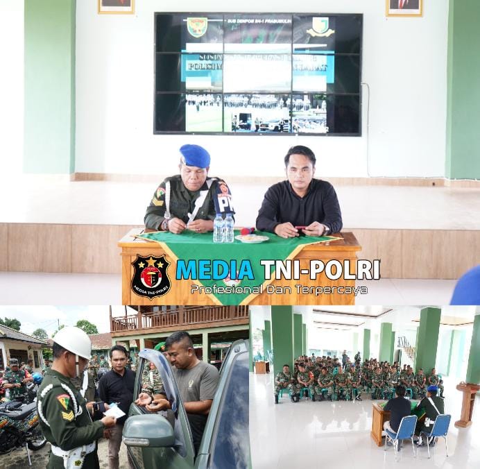 Kodim 0402/OKI Melaksanakan Sosialisasi Gaktib Yustisi untuk Tingkatkan Disiplin Prajurit