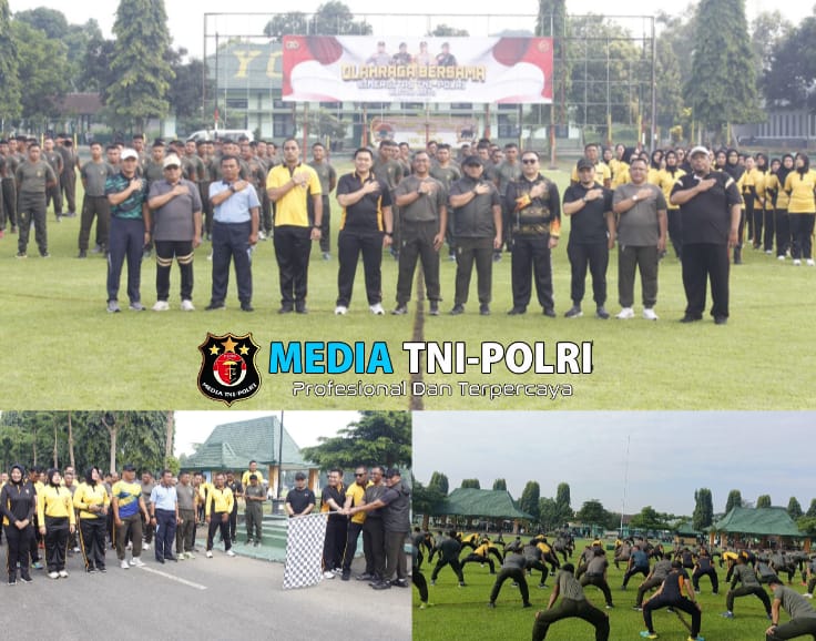 Olahraga Bersama TNI-Polri Wilayah Blitar Raya Wujud Nyata Sinergitas dan Soliditas Untuk Negeri