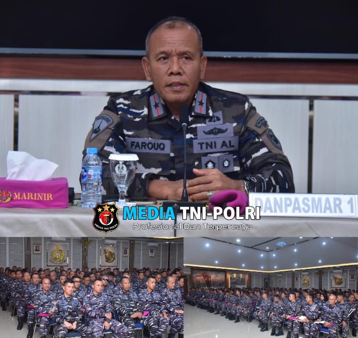 Danpasmar 1 Berikan Pengarahan Kepada Perwira Jajaran Pasmar 1