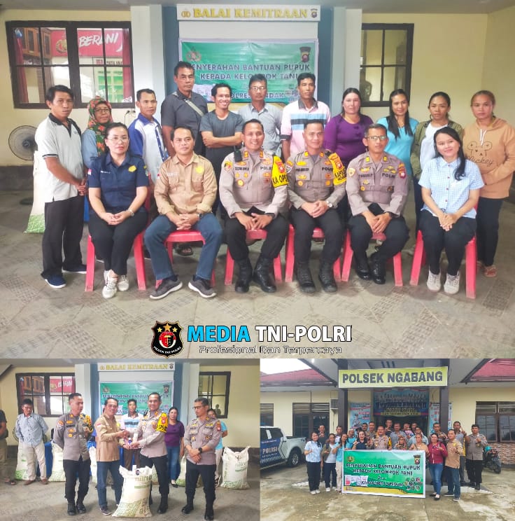 Dukung Swasembada Pangan, Kapolres Landak Serahkan Bantuan Pupuk Untuk Kelompok Tani di Kecamatan Ngabang