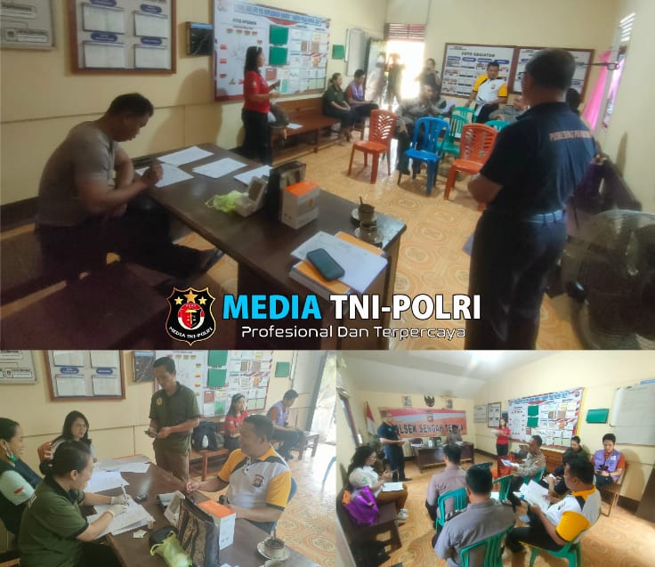 Personil Polsek Sengah Temila Melaksanakan Pemeriksaan Kesehatan