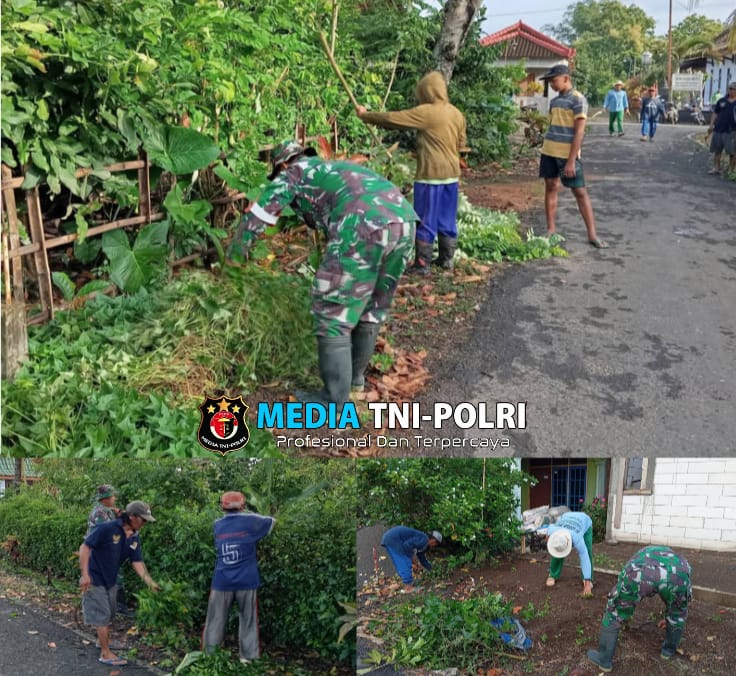 Motivasi Warga Bersama Babinsa Bumiayu Jaga Lingkungan Sehat dan Asri