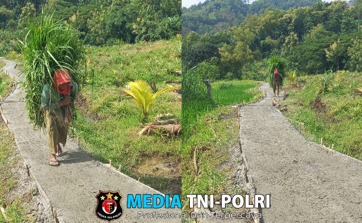 Senangnya Warga Desa Kalinanas Sebagian Jalan Sudah Bisa Digunakan