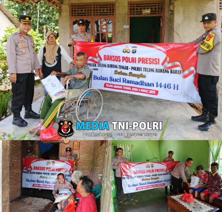 Awal Ramadhan, Polsek Tulang Bawang Tengah laksanakan Kegiatan Bakti Sosial Polri