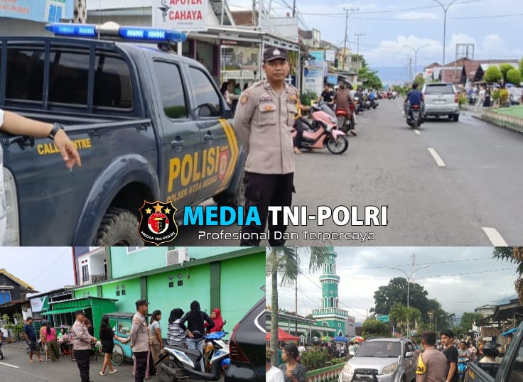 Polres Tanggamus dan Polsek Jajaran Amankan Pasar Takjil di Sejumlah Titik