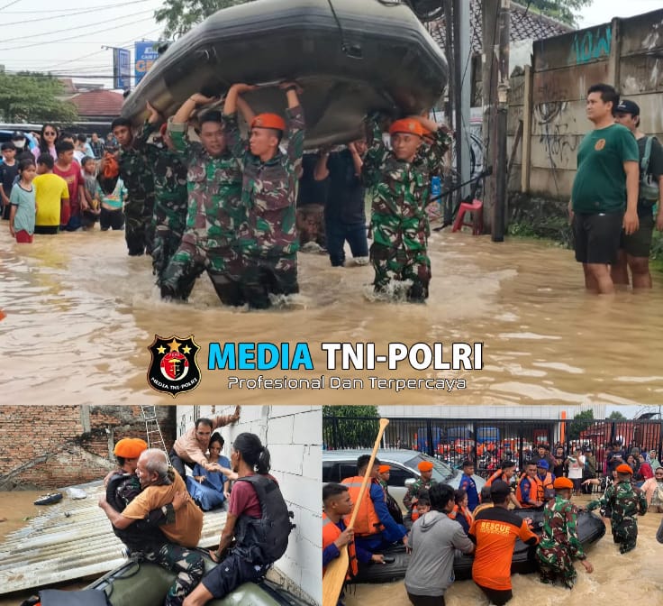 Kopasgat Kerahkan Tim SAR dan Perlengkapan untuk Evakuasi Warga Terdampak Banjir di Jabodetabek