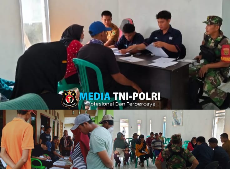 Polsek Pematang Sawa Amankan Penyaluran Bantuan PKH BPNT di 8 Pekon