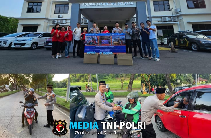 Polsek Cikarang Selatan dan Yayasan BMI Sejahtera Gelar Ramadhan Barokah Bagikan 200 Takjil Kepada Masyarakat