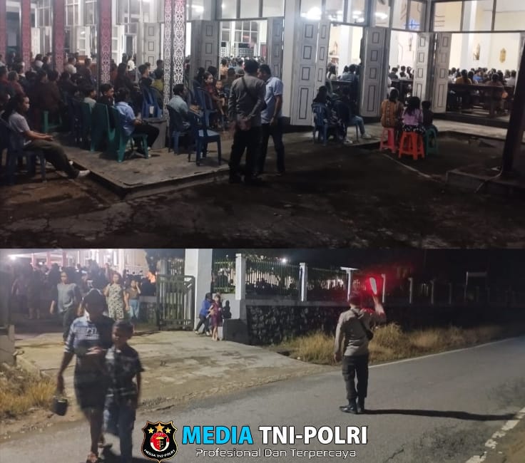 Pastikan Aman dan Lancar, Polsek Menjalin Amankan Ibadah Misa Rabu Abu