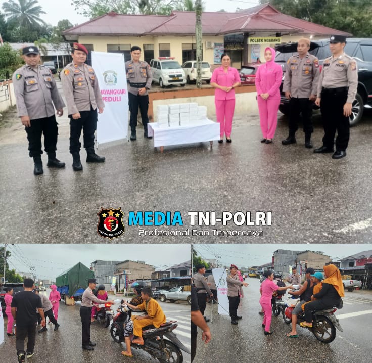 Berkah Ramadhan: Polres Landak dan Bhayangkari Berbagi Takjil untuk Warga