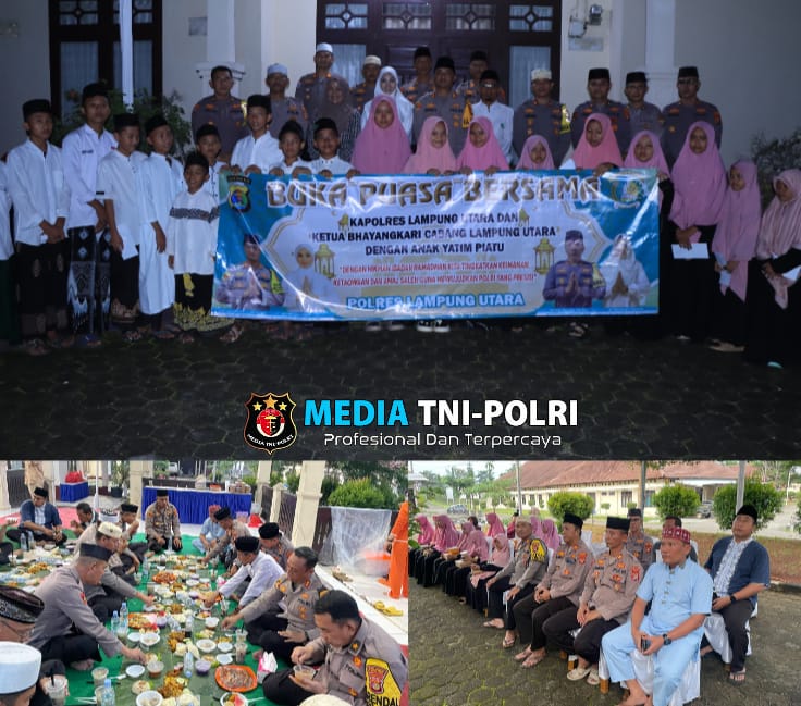 Kapolres Lampung Utara Gelar Buka Puasa Bersama dan Berbagi Tali Asih dengan Anak Yatim