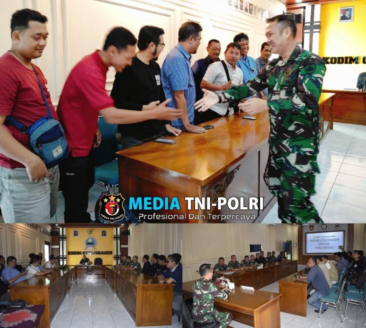 Bangun Komunikasi, Dandim Sragen Silaturahmi dengan Wartawan