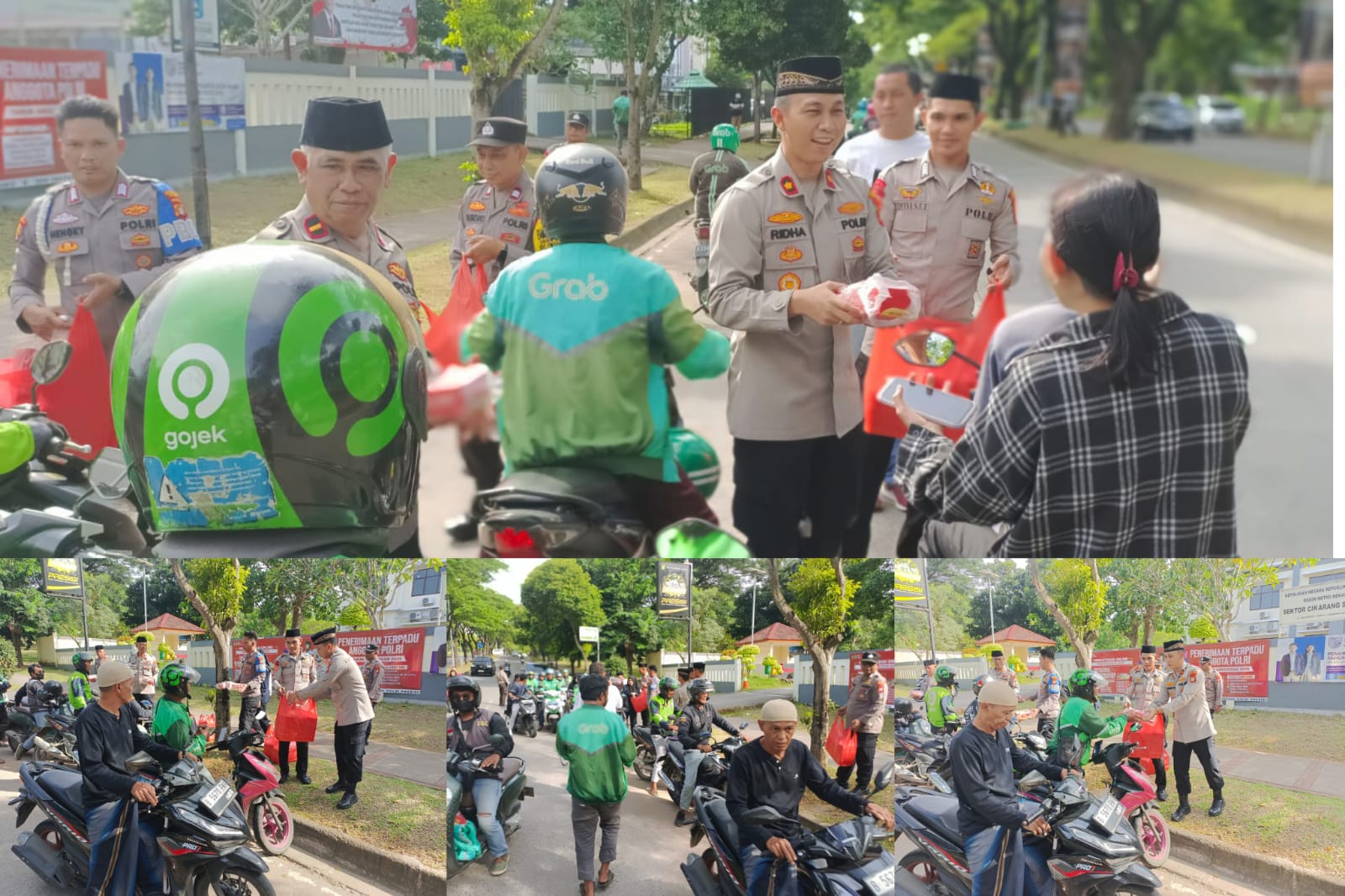Kapolsek Cikarang Selatan Bagikan 200 Takjil Dalam Kegiatan Ramadhan Barokah