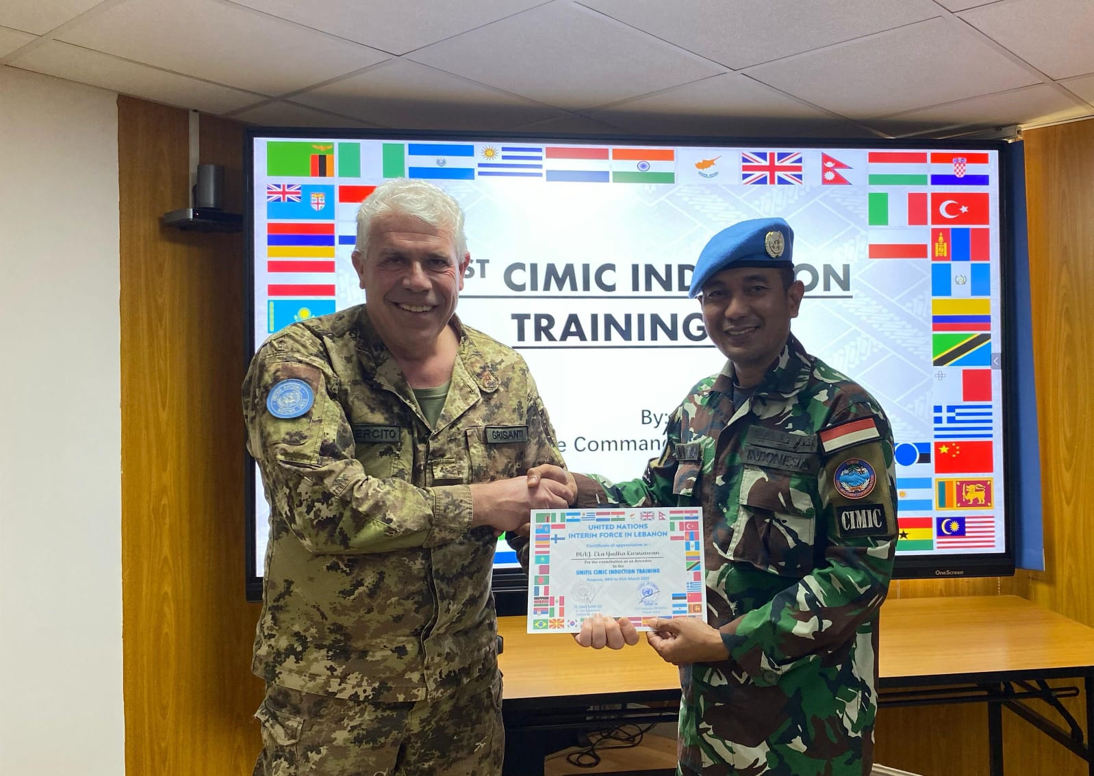 Staf CIMIC Indobatt XXII-R Ikuti Civil Military Coordination Induction Training, Sebagai Peningkatan Capacity Building dan Ajang Koordinasi, Silaturahmi Antar Satuan Tugas UNIFIL