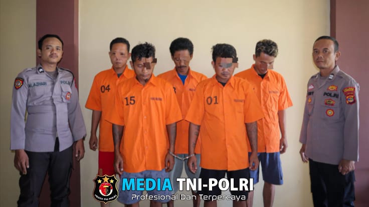 Main Judi di Bulan Ramadan, Lima Warga Pringsewu Ditangkap Polisi