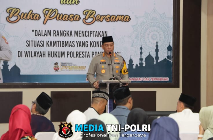Polresta Pontianak Gelar Buka Puasa Bersama Forkopimda, Forkopimcam, Tokoh Agama, dan Masyarakat