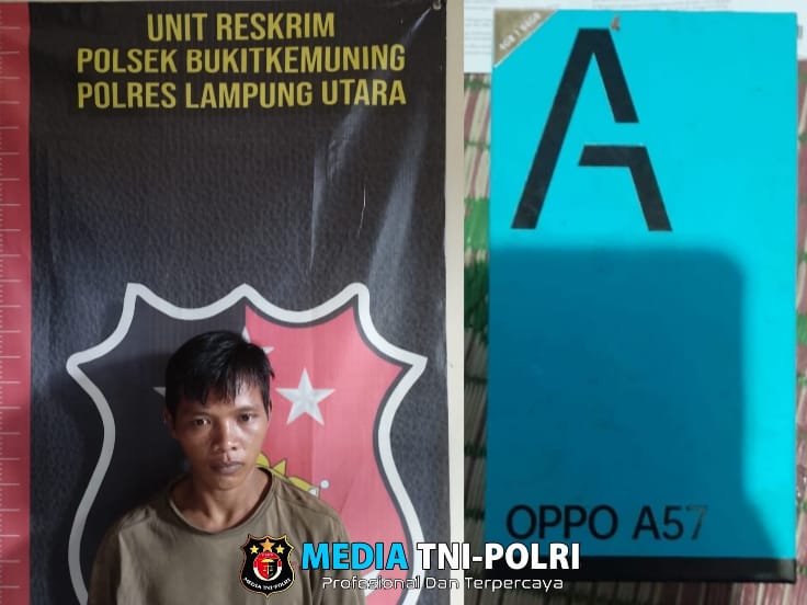 Curi Dua Unit Hp dan Uang Milik Korban, Pemuda di Abung Tinggi Diringkus Polisi