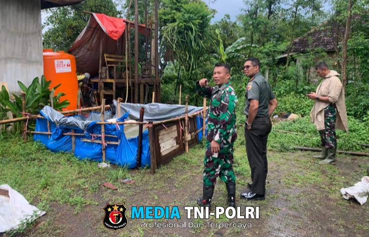 Dandim 0819 Pasuruan Tinjau Progres Pengeboran Sumur Bor di Desa Lorokan