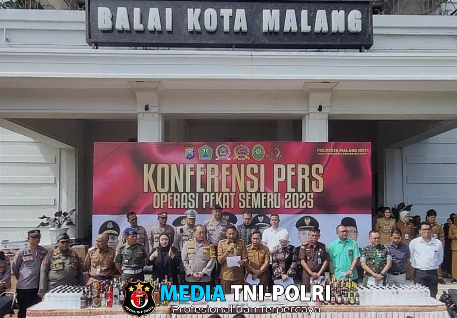 Walikota Apresiasi Polresta Malang Kota Sukses Tekan Kriminalitas di Operasi Pekat Semeru 2025
